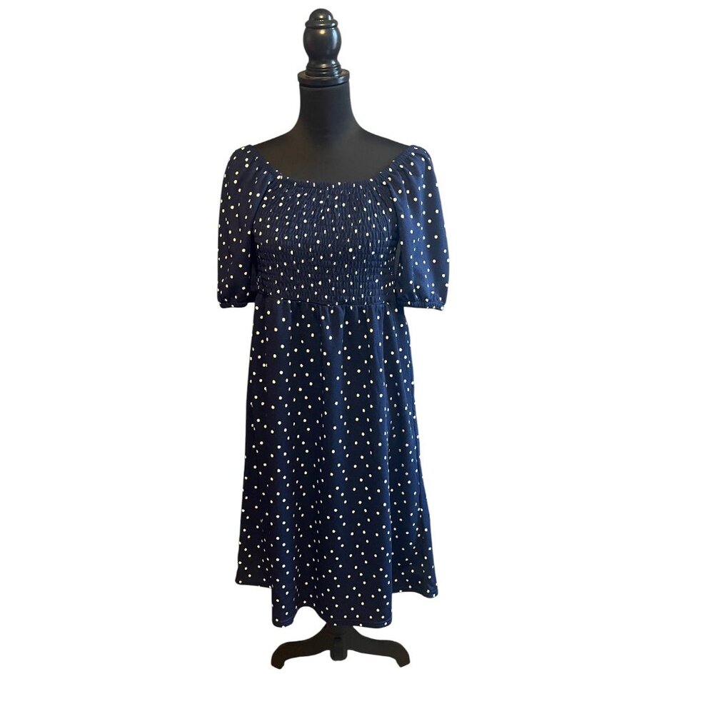 LARK + GREY POLKA DOTS DRESS